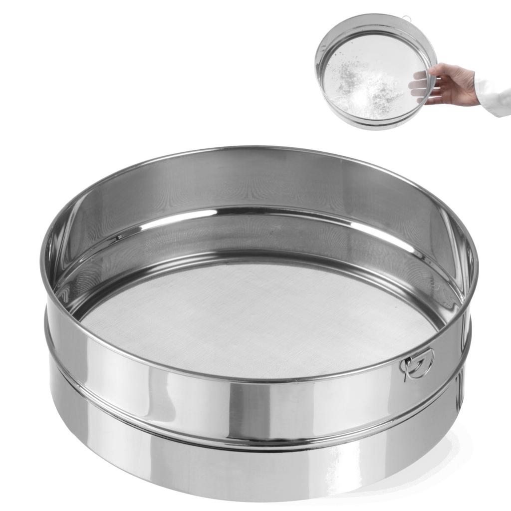 Dense confectionery sieve for sifting powdered sugar, diameter 407 mm, steel, Hendi 637821