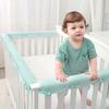 3Pcs Crib Rail Cover Reversible Crib Rail Edge Protector Soft Anti-Collision Teething Strip