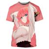 Летняя футболка Quintessential Quintuplets в стиле аниме для девочек Nakano Nino с 3D принтом, повседневные модные футболки с короткими рукавами, мужская одежда