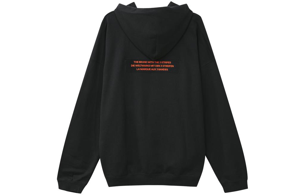 adidas Оригинальная толстовка с капюшоном BIG TREFOIL Мужская Черная H09354