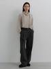 TEXT ROOM Minimal Wool Slacks_Charcoal