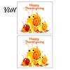 Autumn Party Supplies Cartoon Snail Static Window Sticker for Thanksgiving Harvest Festival, Waterproof PVC Decal Indoor Outdoor Decorations