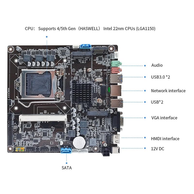И3/И5/И7 Нет. Поддержка процессоров 4/5 поколения LGA 1150, материнская плата DDR3 Mini ITX, все в одном ПК