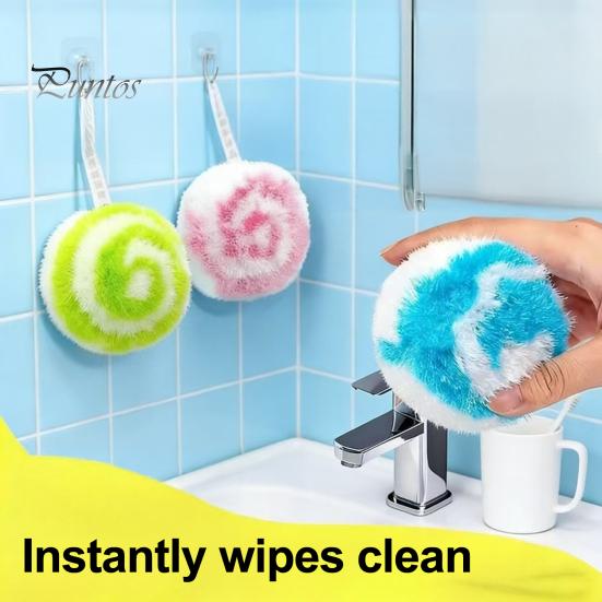 Bathtub Curvature Scrubber Non-Scratch Cleaning Ball, Gentle Reusable Stain Removal Sponge, Non Scratch Ball Deep Tool for Ceramic Marble Surfaces