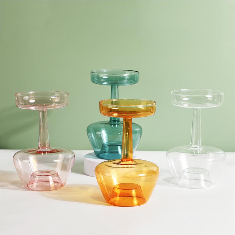 Ins Crystal Ball Bubble Glass Vase Flower Arrangement Hydroponics Ball Glass Art Flower Ware Home Decor Tabletop Glass Vase