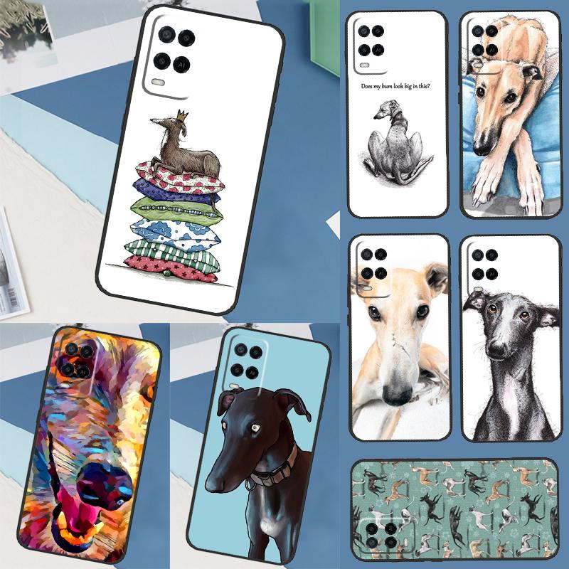 Galgo Greyhound Dog Case For OPPO A5 A9 A31 A53 A52 A72 A15 A16 A17 A57 A77 A54 A74 A94 A76 A96 A53S A54S A57S