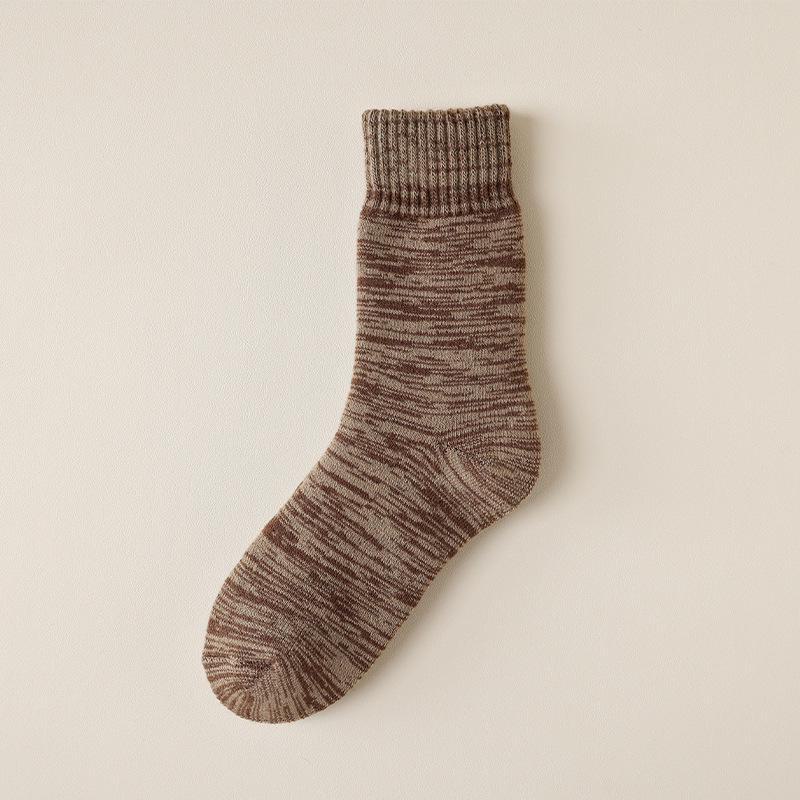 Men's Thick Plush Mid-Tube Socks - 70g Warm Winter Floor Socks.