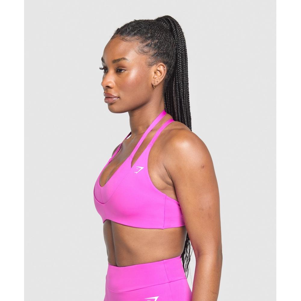 Gymshark Reps T Back спортивный бюстгальтер яркий розовый B3b3d Kcpy