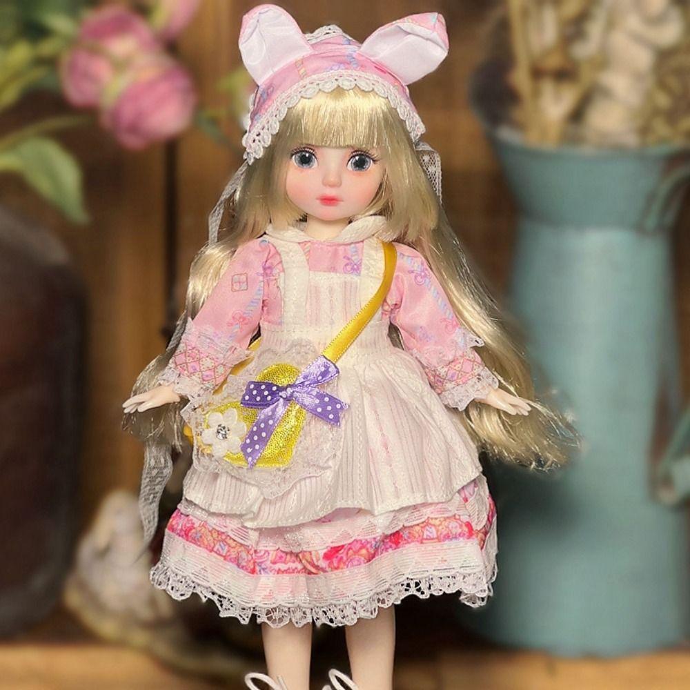 1 комплект длинных волос 30 см BJD кукла с одеждой привлекательные глаза принцесса макияж шарнирная кукла дети
