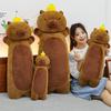 New Cute Kapibara Throw Pillow Plush Toy Gift Creative Capybara Long Rag Doll Children's Birthday Gift