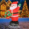 5.91FT Christmas Inflatable Toys Xmas Yard Lawn Party Decoration Santa Claus Wreath Home Supplies Ornaments Gifts with LED Light
