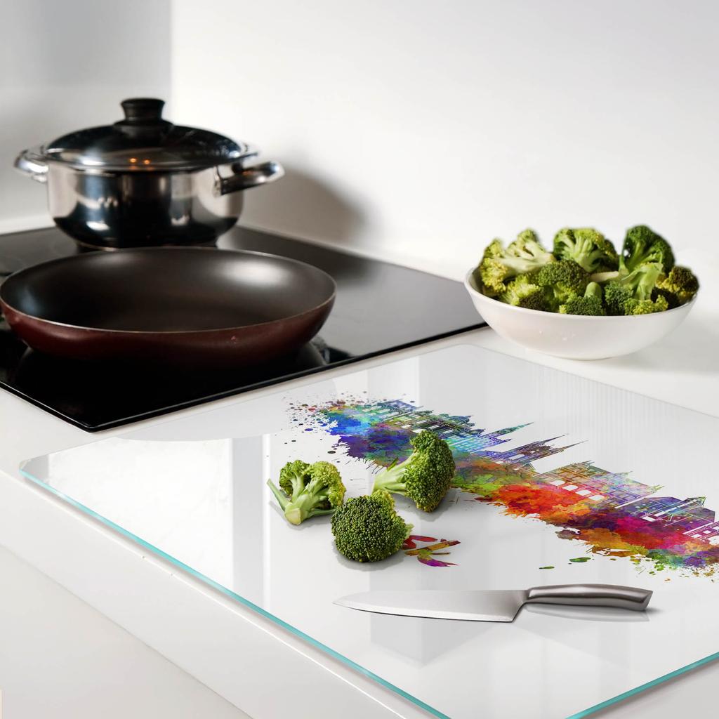 Multifunctional Kitchen Decorative Board Tempered Glass Gdańsk 60x52 cm