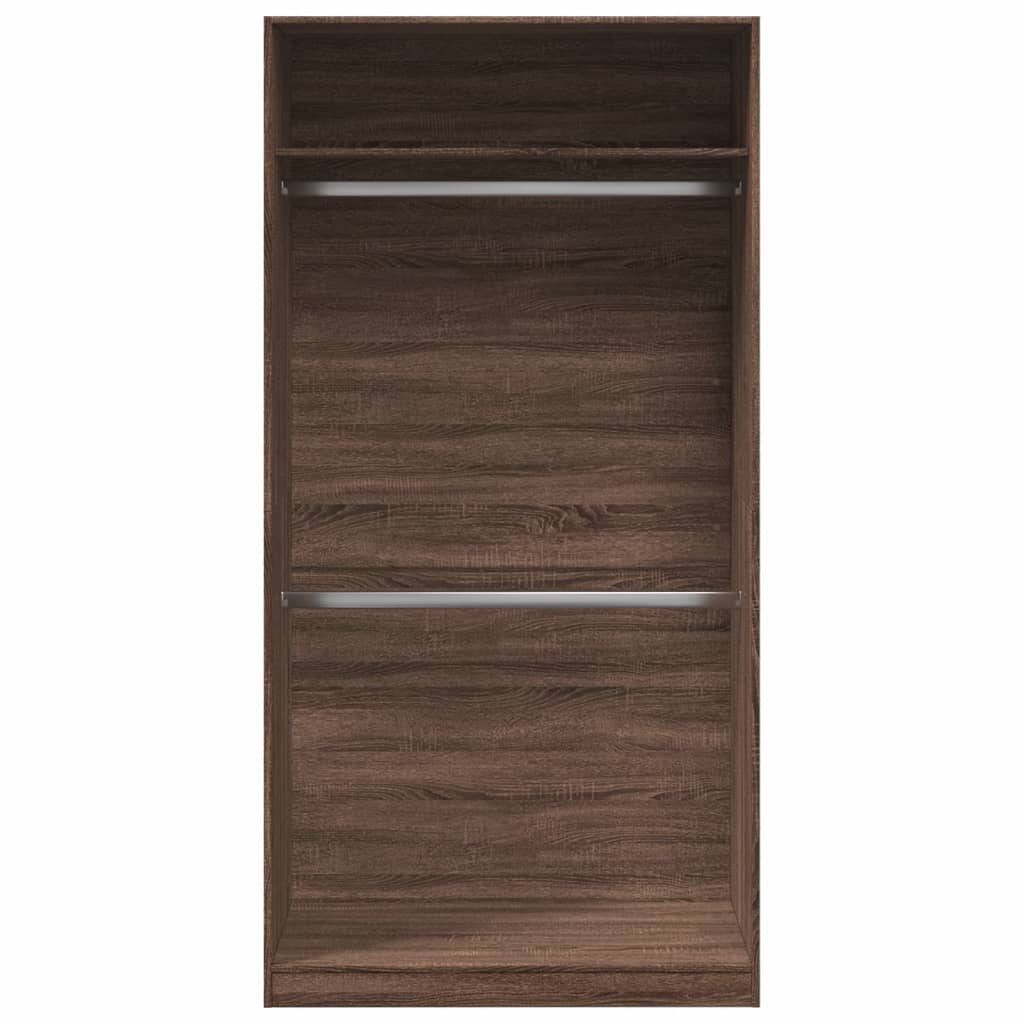 Wardrobe Brown Oak Effect 100 x 50 x 200 cm Engineered Wood