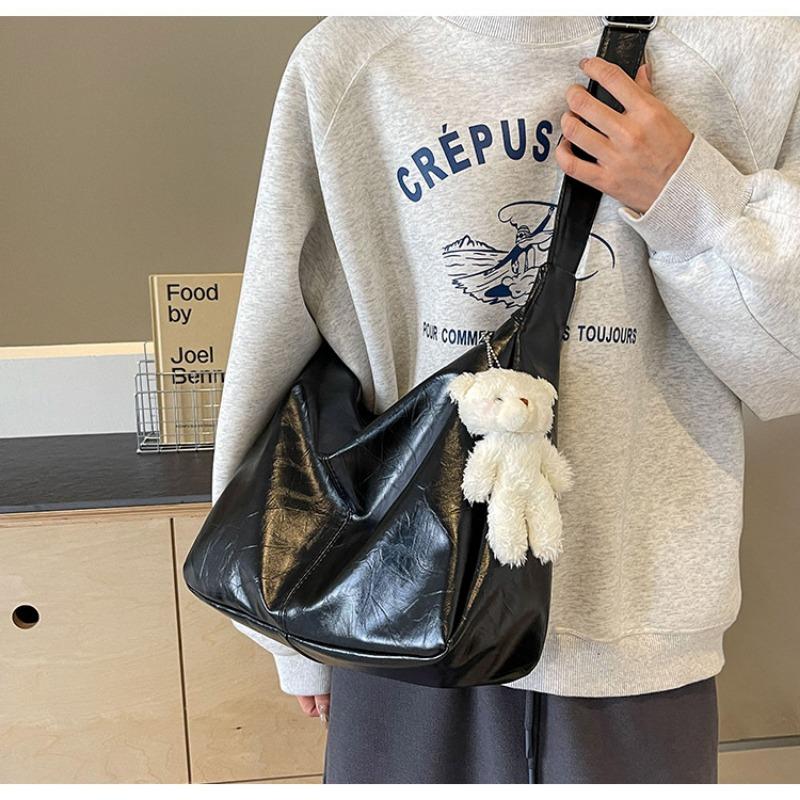 Низкопрофильный дизайн, мягкая кожа, большая вместительная сумка через плечо, новинка 2024 года, модная универсальная повседневная сумка на плечо для путешествий