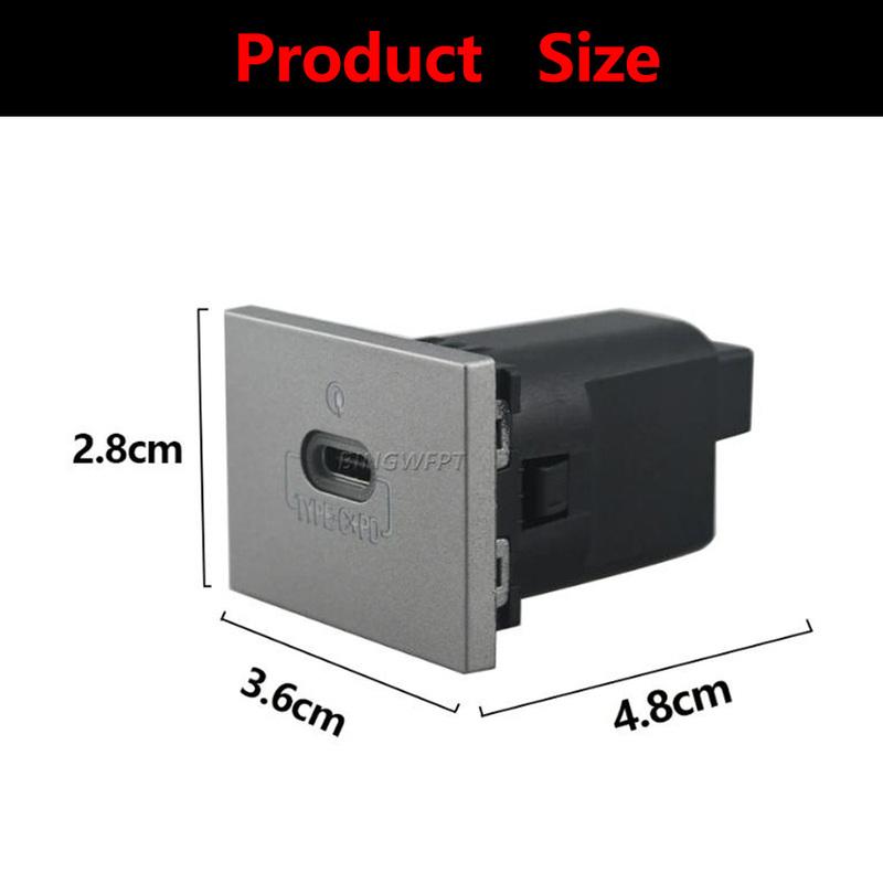 12V/24V Car USB Charger PD Quick Charge QC3.0 Auto Phone Charging Adapter Button For Ford Focus 2 MK2 2009 2010 2011 Accessories
