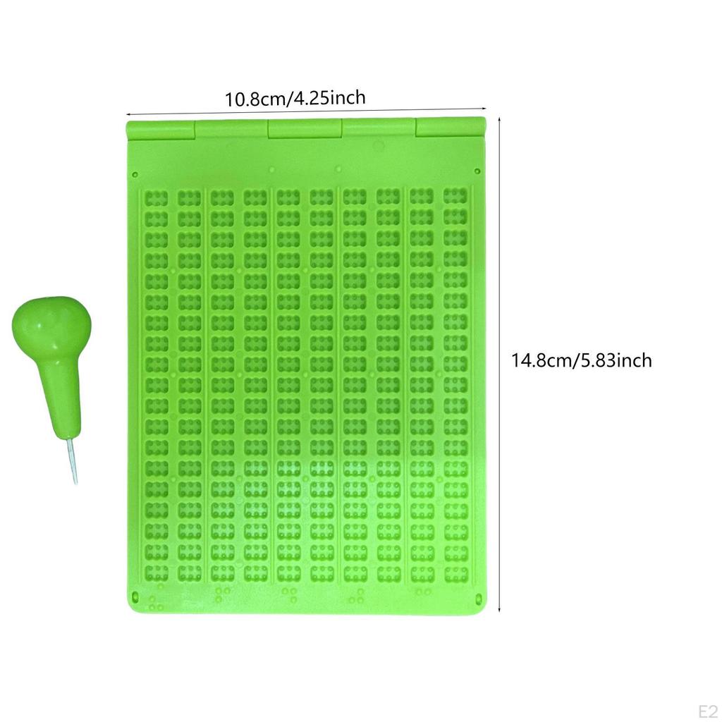 Доска Брайля Грифовая доска Письмо с ручкой Прочные слепые образовательные принадлежности Обучение