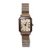 Korean Women's Rectangular Steel Band Watch - Small Dial Quartz Design