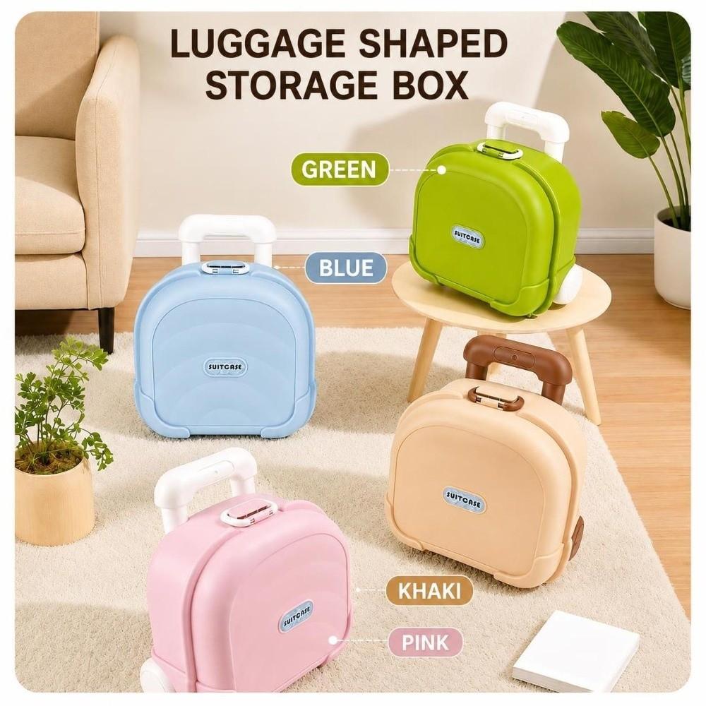 Large Capacity Pull Rod Storage Case Retractable Handle Snack Storage Box Home Organization