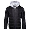 Autumn and Winter Men's Hooded Cotton-padded Jacket Solid Color Plus Size Cotton-padded Coat