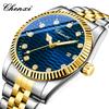 CHENXI Luxury Gold Stainless Steel Quartz Watches Men's Fashion Business Wristwatch Date Display, Water-Resistant Birthday Gift