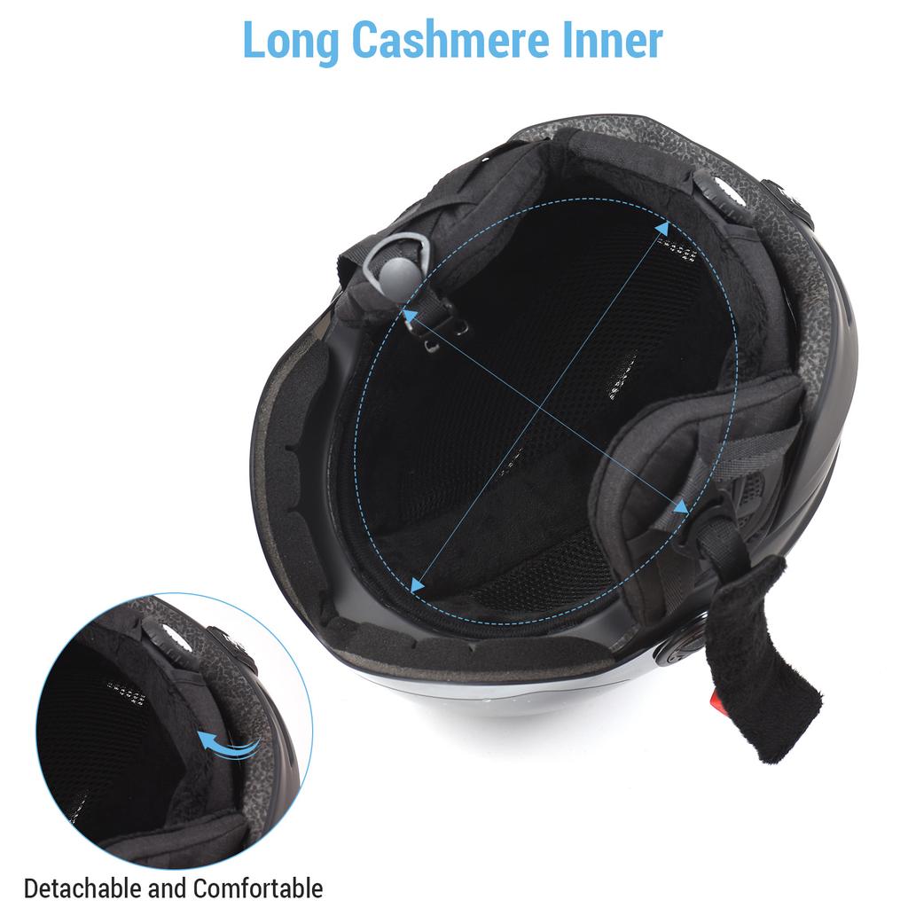 Лыжный шлем. Защитное снаряжение для сноуборда. Защитное снаряжение для зимних видов спорта. Защита головы для зимних видов спорта.