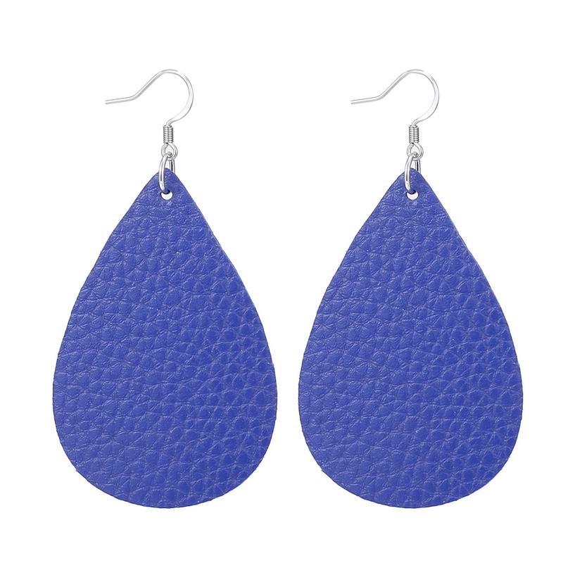 Fashion 29 Colors Teardrop Leather Earrings Lightweight Drop Earings Zircon Antique Dangle Earrings For Women Gifts Wholesale