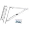 Tanabe Metal Industries Turner Folding Shelf Brackets, 150mm, White, 1 Pair