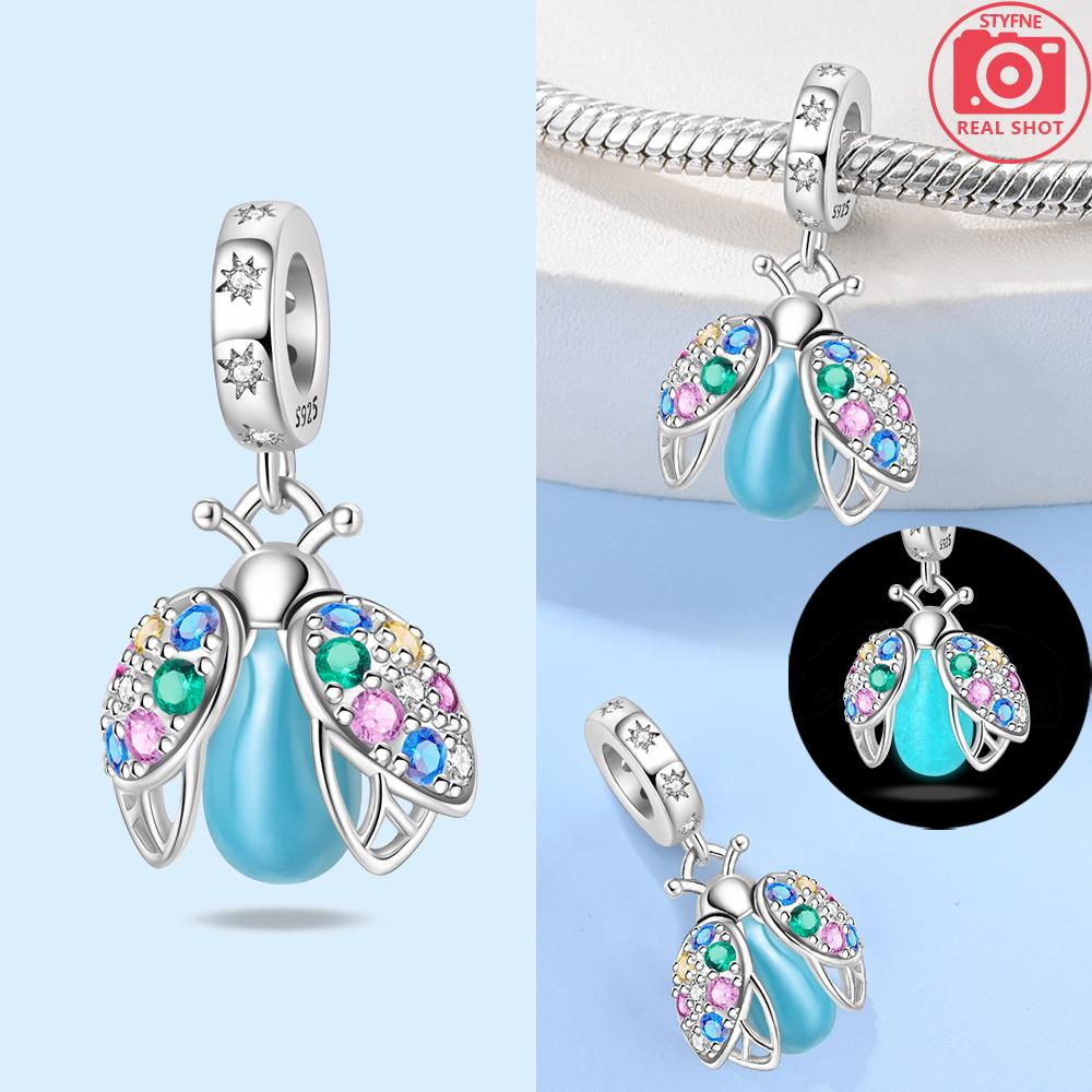 Изысканные животные Светлячок Синий бант Бусины-дельфины Подходят для браслетов-шармов Медь Оригинальное изготовление ювелирных изделий Женские подарки на годовщину