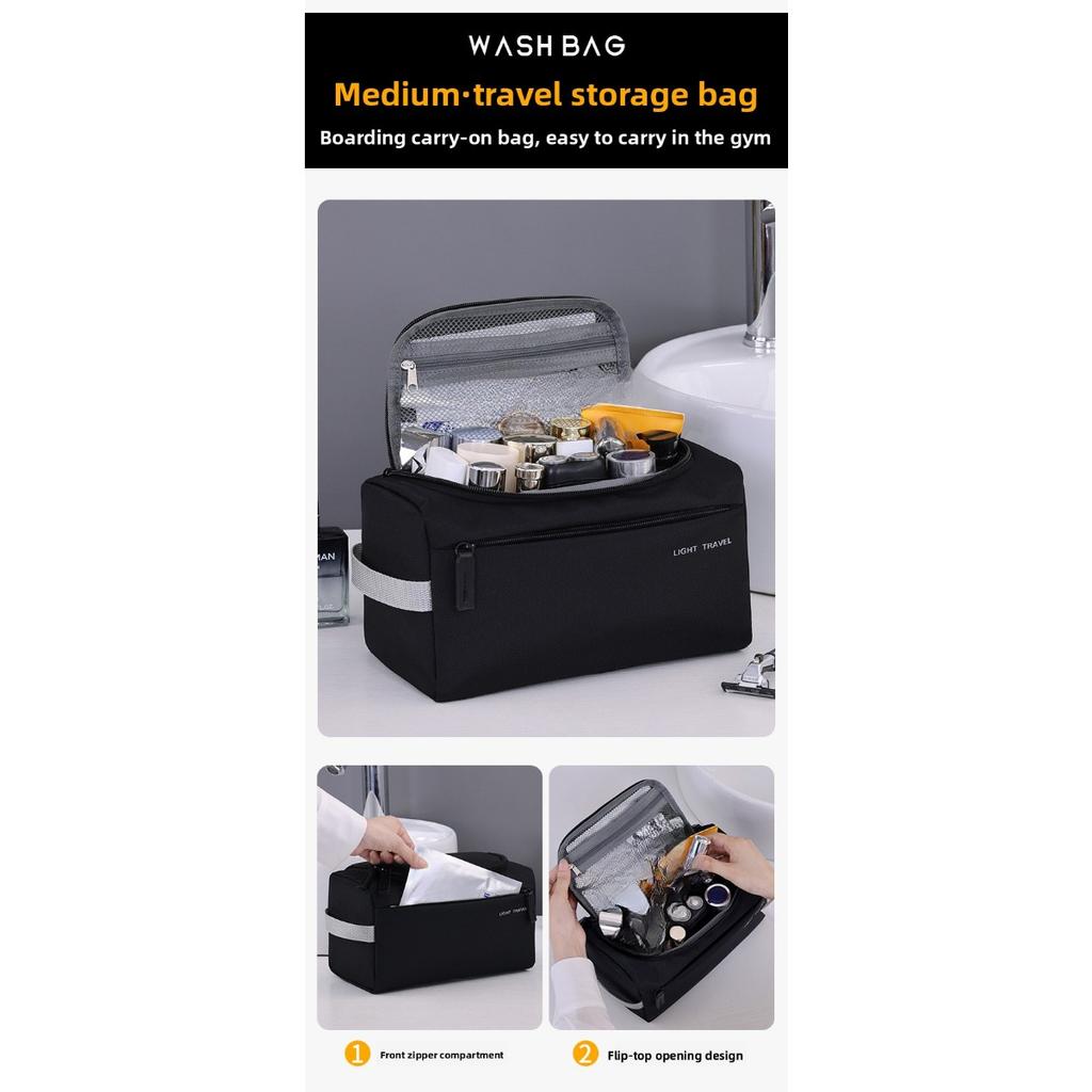Высококлассный стиль, Большая вместимость для путешествий, Мужская косметичка для ухода, Три в одном, Раздельное хранение, Косметичка, Сумка для фитнеса и плавания