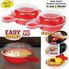 Convenient Microwave Egg Cooker - Red and Transparent, Suitable for Home and Restaurant Kitchens