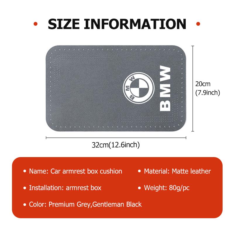 YMZP2 Car Seat Protection Center Console Armrest Mat Accessories For BMW M Sport M2 M3 M4 M5 M6 E46 E90 E60 F10 F20 E87 X3 X6