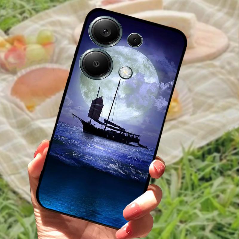 Чехол для Poco M6 Pro 4G Чехол Poco M6 4G Силиконовый Мягкий Мраморный Бампер Coque для Xiaomi Poco F6 Redmi Turbo 3 5G Защитные Fundas