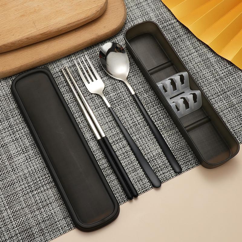 Portable Stainless Steel Chopsticks & Fork Set