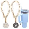 Personalized Water Cup Handle Chain Initial Name Identification Letter Charm Handle Charm  Keychain