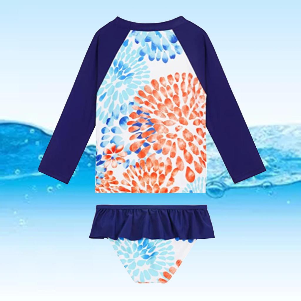 2025 Children's Long-Sleeve Split Bikini Swimsuit for European and American Markets - Beachwear