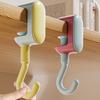 Desk Hook Adjustable Tightness Versatile Plastic Wall Hook Punching Free Traceless Foldable Portable