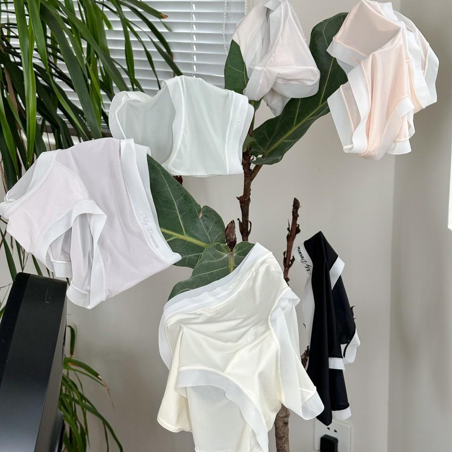 9347 Ultra-Thin Nude Ice Silk Women's Seamless Underwear with Extended Crotch and Anti-HPV Protection