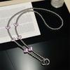 Sweet Mobile Phone Chain Long Beads Phone Strap Fashion Cellphone Lanyard  Phone Accessories