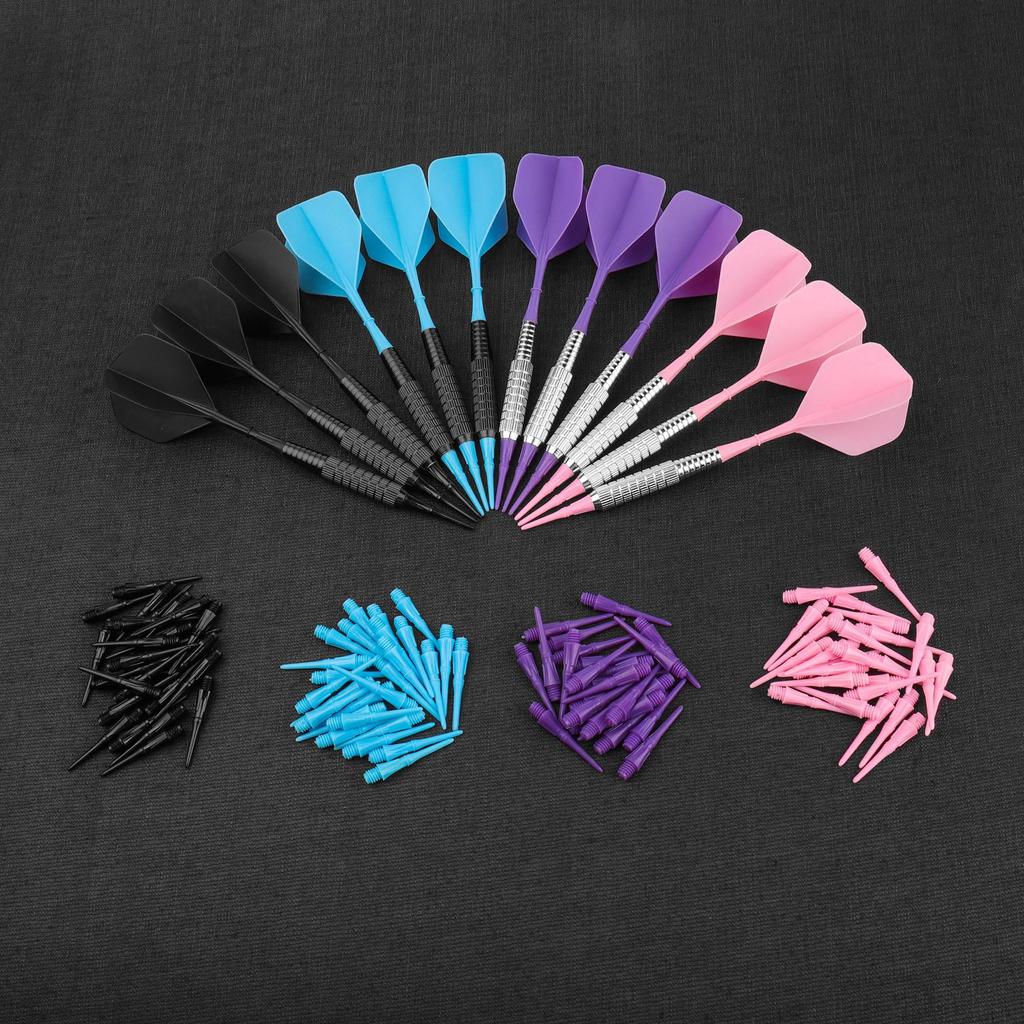 CyeeLife 12pcs 14g Soft Tip Darts Set 40 Level Home Darts + Tips, Beginner's