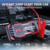 Пиковый пусковой ток 2500 А, портативный пусковой блок 12 В с USB и светодиодным фонариком для автомобилей до 8,0 л