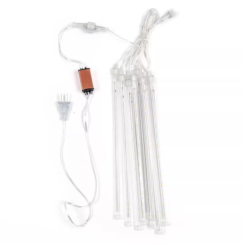 Разноцветные светодиодные солнечные гирлянды «Метеоритный дождь»: Мигающая, Переливающаяся, Водонепроницаемая Уличная Декорация