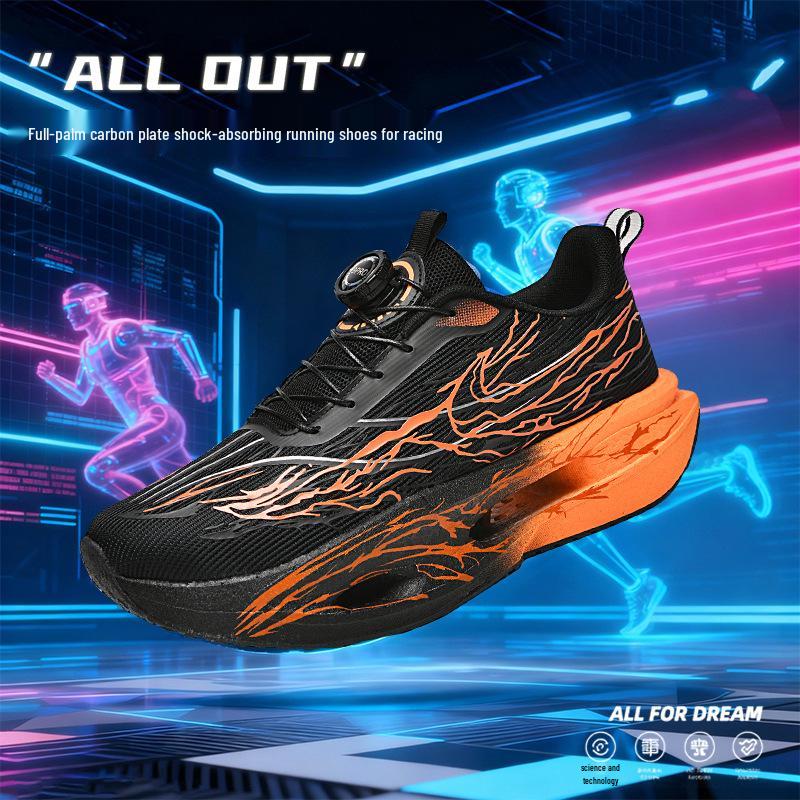 2025 Racing 9Pro Двойная сетка Карбоновая пластина Беговые кроссовки для детей и подростков среднего/большого возраста - Осенне-зимние Амортизирующие спортивные кроссовки для мальчиков.