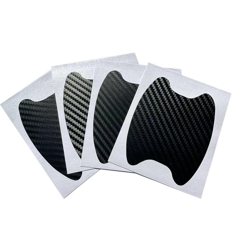4 шт. наклейка на дверную ручку автомобиля, наклейка на автомобиль, защита от царапин, наклейка с рисунком углеродного волокна, защитная пленка