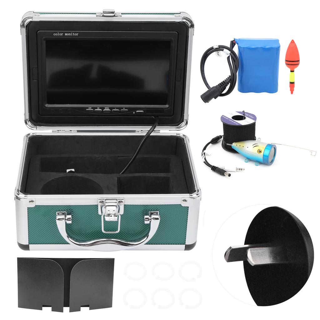 7in TFT 24 Lights 1200TVL Underwater Camera Fish Finder IP68 Waterproof 30m Cable Night View