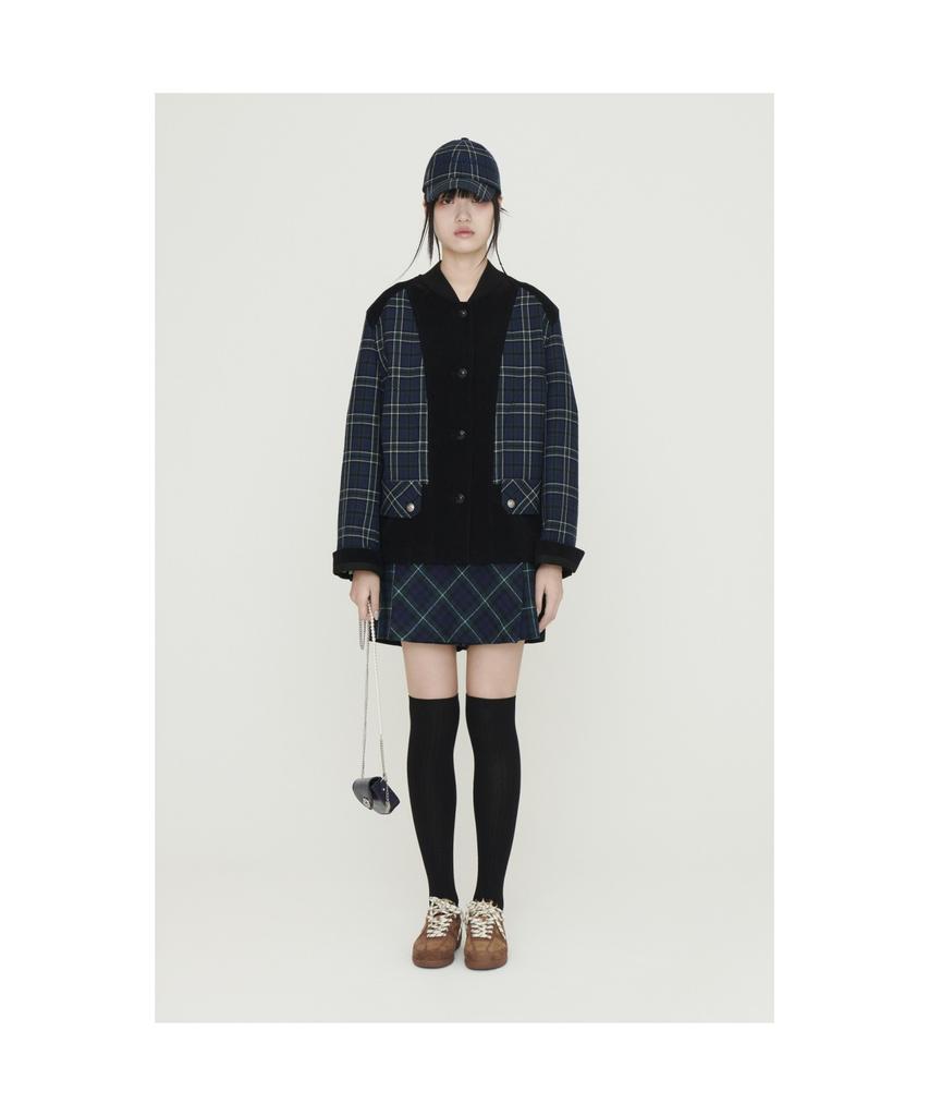 Lucky Chouette Corduroy Mix Neck Ribbed Check Jumper (Multi Color) Lfuas25250Xxx