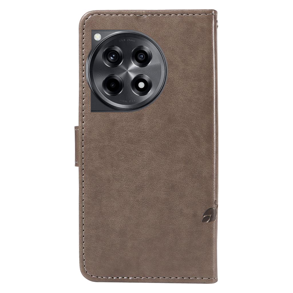 For OnePlus 12R 5G/Ace 3 5G PU Leather Cases Flower Pattern Wallet Stand Phone Cover with Strap