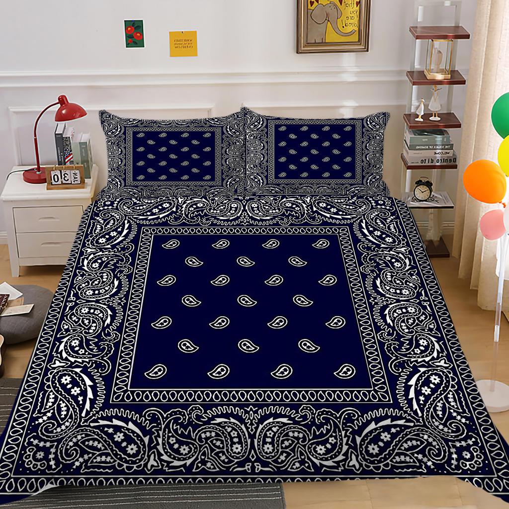 3D High-definition Digital Printed Bedding Set with Colored Geometric Patterns, 2 or 3 Soft Zippered Pillowcases for Home Decoration