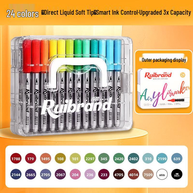 Полупрозрачный акриловый маркер с мягким наконечником для слоев, DIY-арта, детских граффити и рисования в начальной школе.