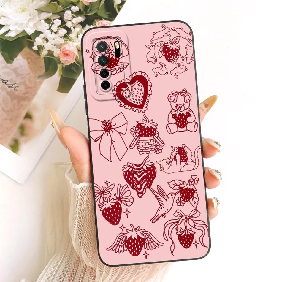 For Huawei Nova 7 SE 5G / P40 Lite (5G) CDY-NX9A CDY-NX9B Cute Cat Flower Cartoon Phone Case Shockproof Soft Silicone Bumpers
