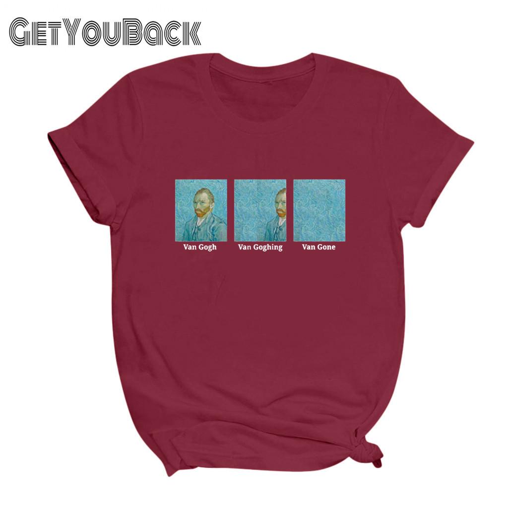 Ван Гог Van Goghing Van Gone забавная черная женская футболка с круглым вырезом для девочек Harajuku 90-х годов футболка женская одежда, Прямая поставка